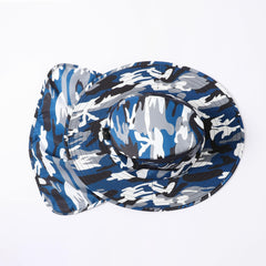 Sun hat with adjustable chin strap for windy conditions