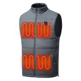 UVSAI men's heated vest front view shows sleek fit and versatile warmth for outdoor activities.