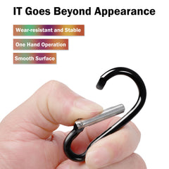 uxcell 2.4-inch carabiner attached to backpack for quick access