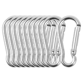 uxcell aluminum carabiner clip on a keyring for outdoor use