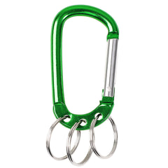 uxcell carabiner clip green front view showing sturdy aluminum construction for everyday carry