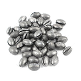 uxcell egg-shaped flat round split shot weights for stable sinking in saltwater