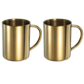 uxcell stainless steel coffee mug with gold exterior for daily use
