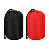 uxcell stuff sack in red demonstrates compact dry storage for camping essentials.