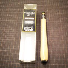 Close-up of all-cork grip on Uzaki Nissin Tenkara Mini 3218
