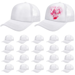 Vabean sublimation blank cap front view showing a versatile DIY surface for embroidery