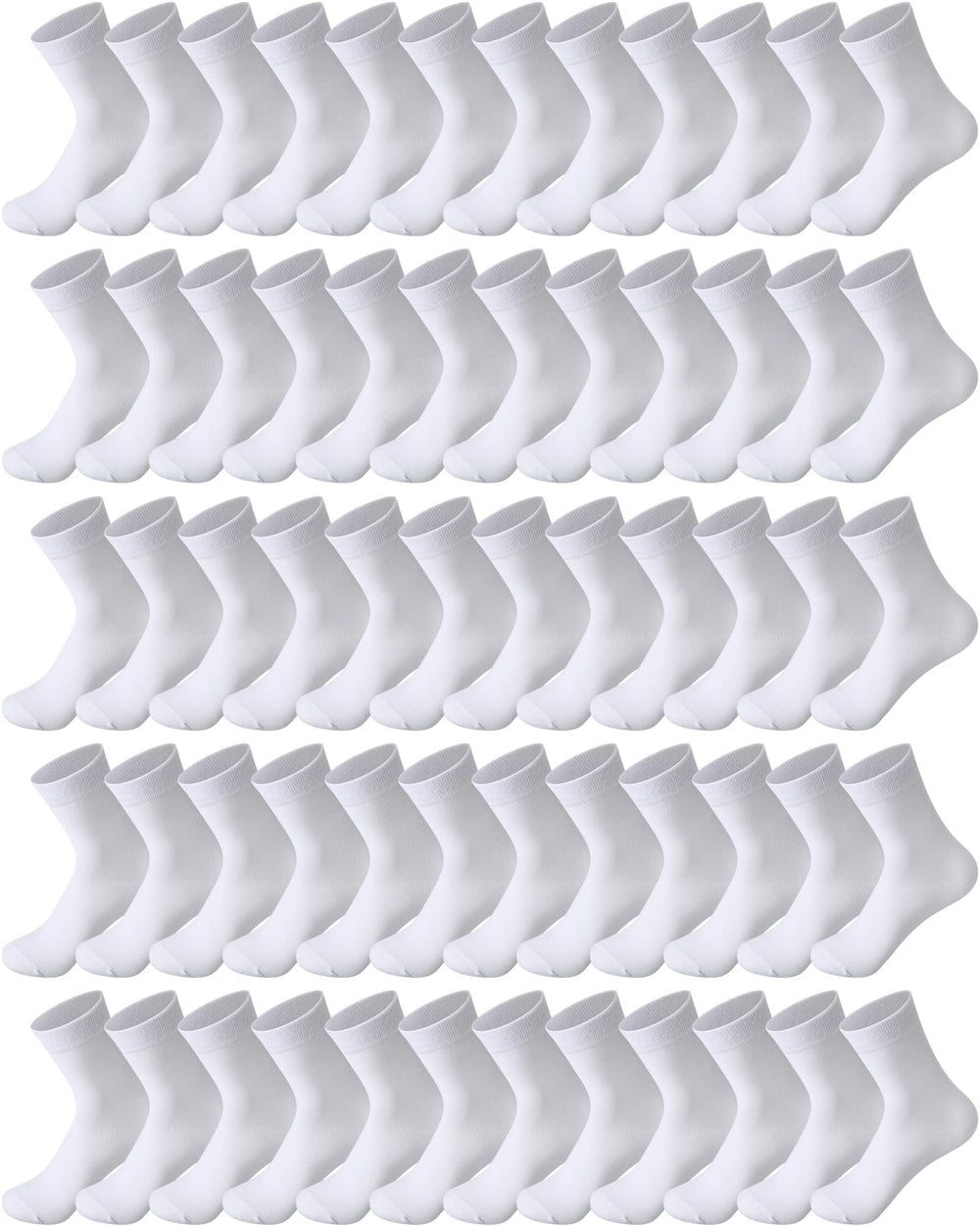 Vabean 60-pairs crew socks pack shown for bulk daily wear
