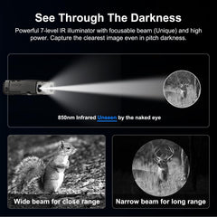 VABSCE night-vision binoculars 36MP photo capture for crisp wildlife moments