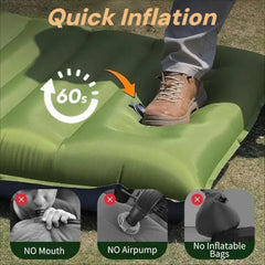 VALEHOWL sleeping pad inflates in one minute for quick campsite setup