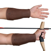 Valhalla Gear archery arm guard full-grain leather protects forearm during practice