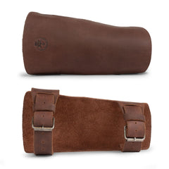 Valhalla Gear archery arm guard stitch detail shows durable craftsmanship