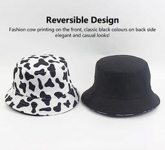Lightweight polyester bucket hat with wide brim for sun protection