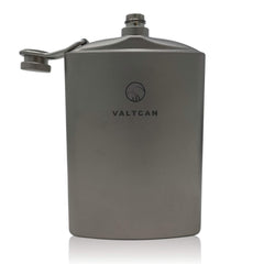 Valtcan titanium hip flask sandblasted surface provides secure grip for outdoors.