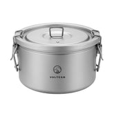Valtcan titanium rice cooker 2000ml for campsite meals.