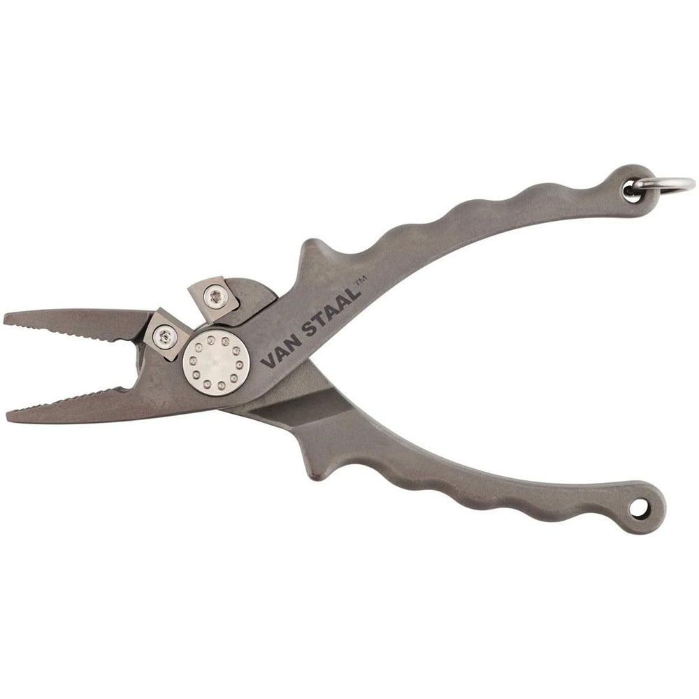 Van Staal Pliers with lanyard and leather sheath - full view