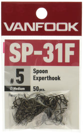 VanFook Spoon Experthook Medium SP-31F Fusso Black front view, optimized for tiny bites in quiet-water trout chases.