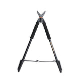 Close-up of Vanguard Scout B62 Bi Pod showing rubber V-shaped yoke