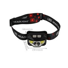 VANZACK headlamp USB fast charging port enables quick power on outdoor adventures