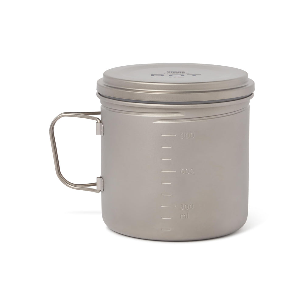 Vargo BOT XL titanium 1.1L pot demonstrates ultralight backcountry cooking potential.