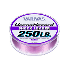 Varivas Ocean Record Shock Leader Misty Purple color for deep-water camouflage and tracking.