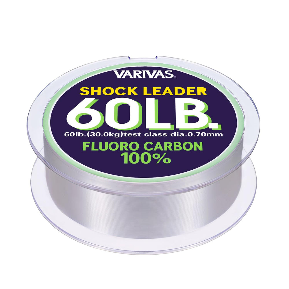 VARIVAS Shock Leader 60lb 30m on a spool for quick deployment and strong lure control.