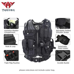 vAv YAKEDA tactical vest mesh-breathable close-up highlights cooling honeycomb design.