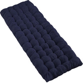 VaygWay blue camping cot mattress folded for easy transport