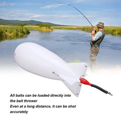 VBESTLIFE bait thrower white side view showcases ergonomic handling
