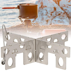 VBESTLIFE stainless steel camping stove bracket provides durable support