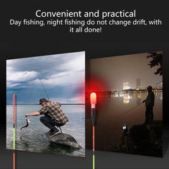 Vdaxvme glowing bobber provides bright, eye-friendly light during evening lake fishing