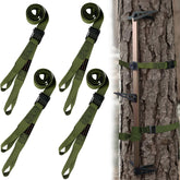 Vecacosic universal-fit hunting stick strap securing sticks on trees for stable setups.