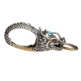 Veemoon dragon-head keychain in antique brass adds bold style to keys