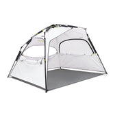 Veer Family Basecamp pop-up shelter for instant shade.