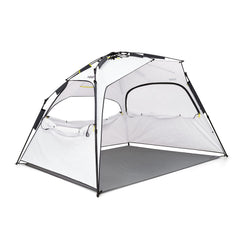 Veer Family Basecamp pop-up shelter for instant shade.
