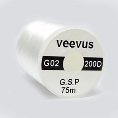 Veevus 200 DENIER GSP G01 White spool, strong and flat for clean wraps