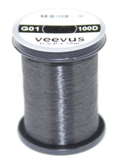 Veevus GSP Thread 100 Denier black spool for strong, flat-lying fishing knots.