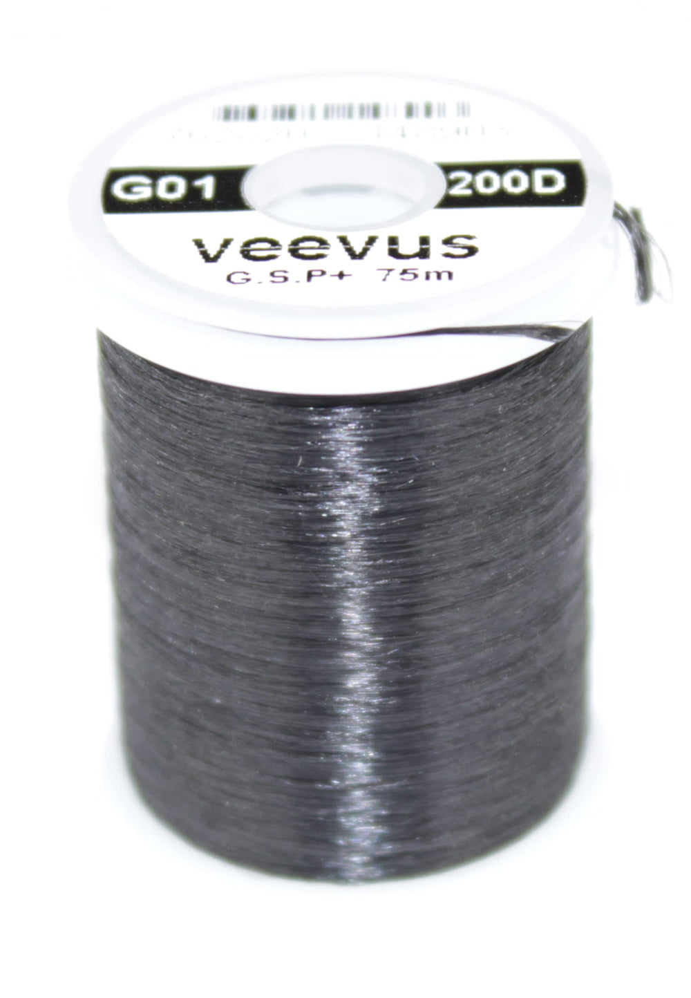 Veevus G.S.P thread spool, flat lay for precise tying and strong hold.