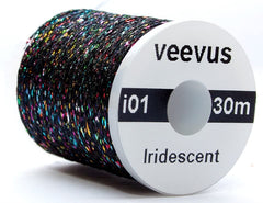 Veevus Iridescent Thread Black Rainbow i01, ideal for shimmering ribbing and fly tying