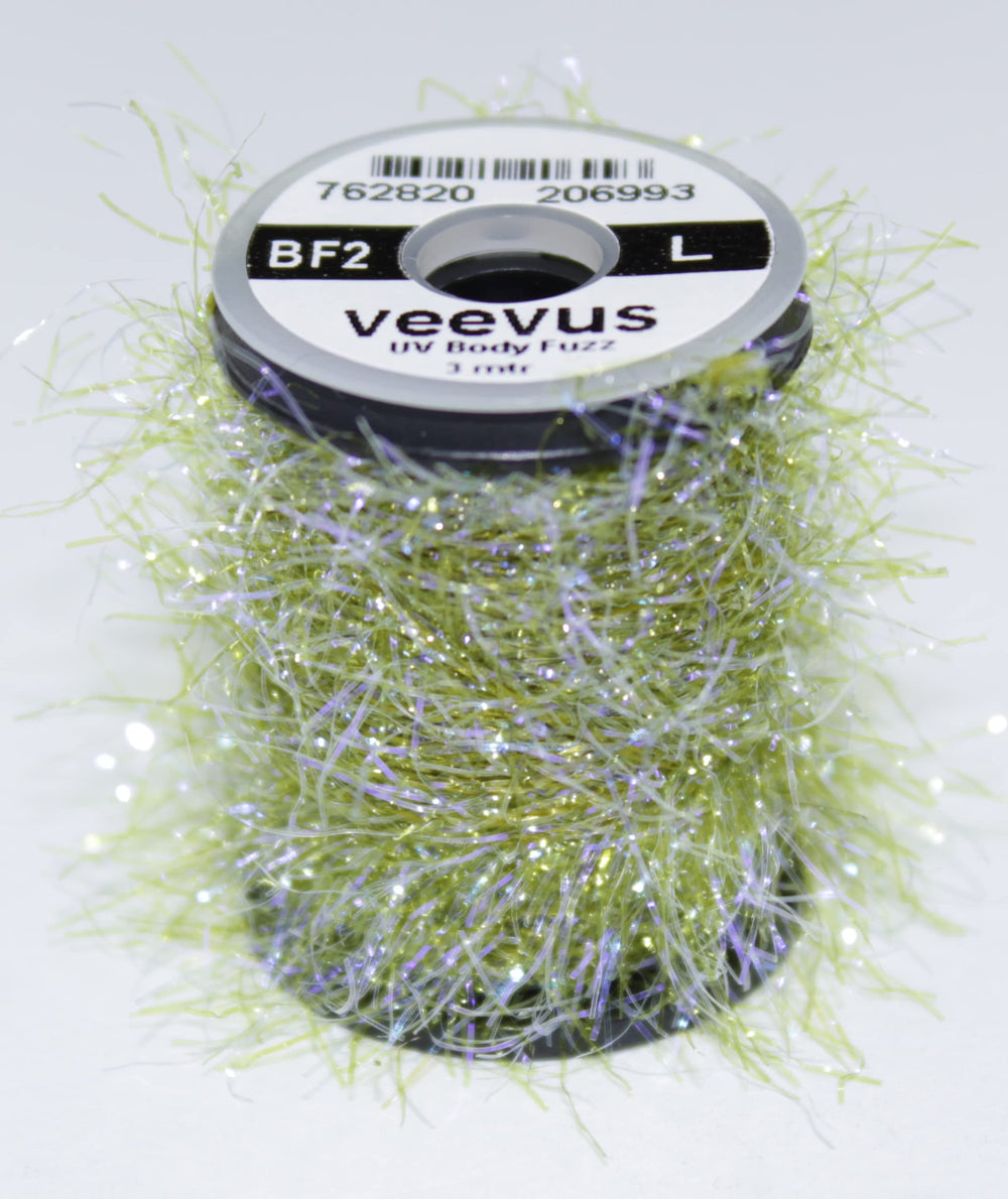 Veevus Large Body Fuzz 2 UV Olive adds UV-reactive texture to crafts