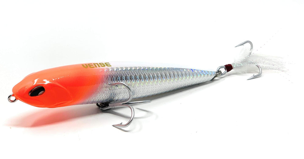 VENSE Tumbao 130 lure performing surface action for saltwater and freshwater fishing
