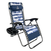 Venture Forward Everyday Padded Zero Gravity Chair folded for portable outdoor use.