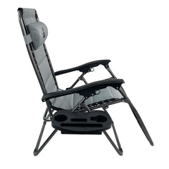 Venture Forward Everyday padded zero gravity chair with removable side table keeps drinks handy