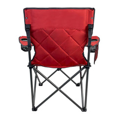 Venture Forward Quilted Quad Chair folded for compact storage and transport