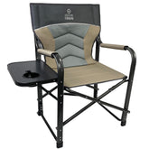Venture Forward XL Director's Chair with attached table for on-the-go meals and games.
