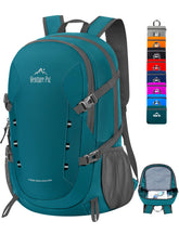 Venture Pal 40L backpack folded compactly for travel storage and packing efficiency.