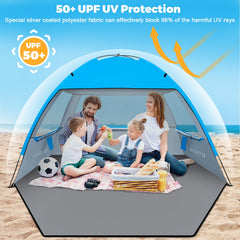 Venustas beach tent UPF 50+ UV protection shields against sun glare