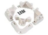 VersaChock Removable Cooler Mounting Kit with white finish keeps coolers secure on boats and trucks
