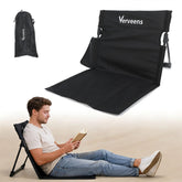 Verveens extra-large foldable camping chair with cup holder provides ample seating for outdoor adventures.