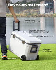 VEVOR 45QT capacity holds up to 64 cans