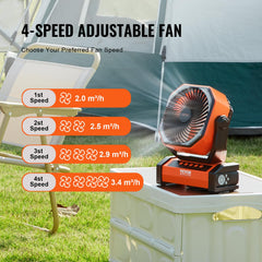 VEVOR 60-hour runtime on low power for extended camping.